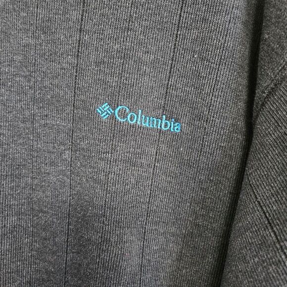 Columbia Men's Sweater Sz M Dark Gray Long Sleeve V-Neck Ribbed Pullover EUC - Picture 5 of 8